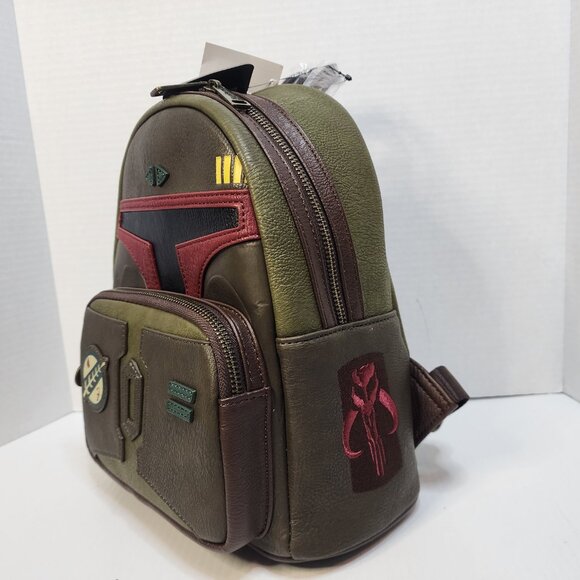 Disney Loungefly Mini Backpack - Star Wars Boba Fett Cosplay Mini Backpack NEW! - Picture 4 of 12